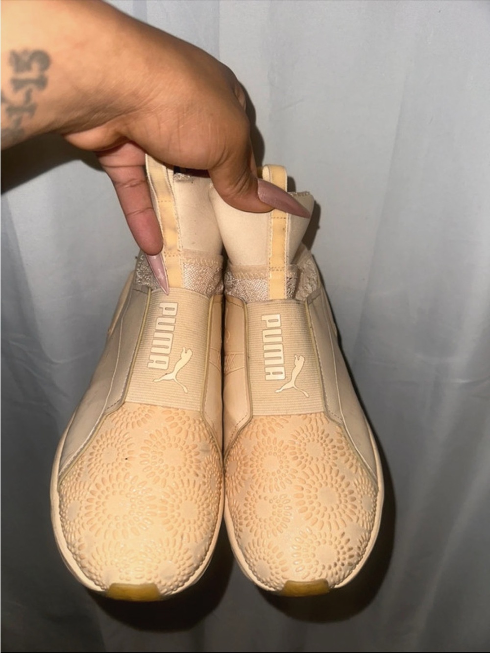 Puma Men’s Slip-On Sneakers in Beige/Tan